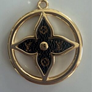 LV Gold and Brown Designer Pendant